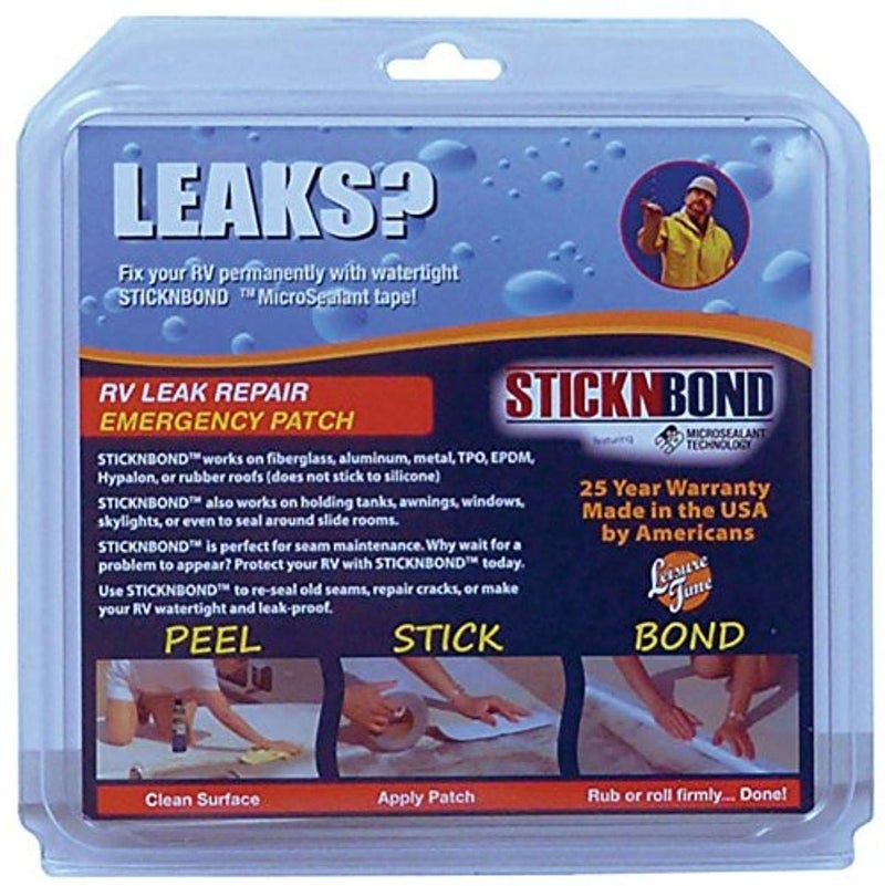 Leisure Time 60019 White 6"" x 6"" UV Roof Repair Patch Kit